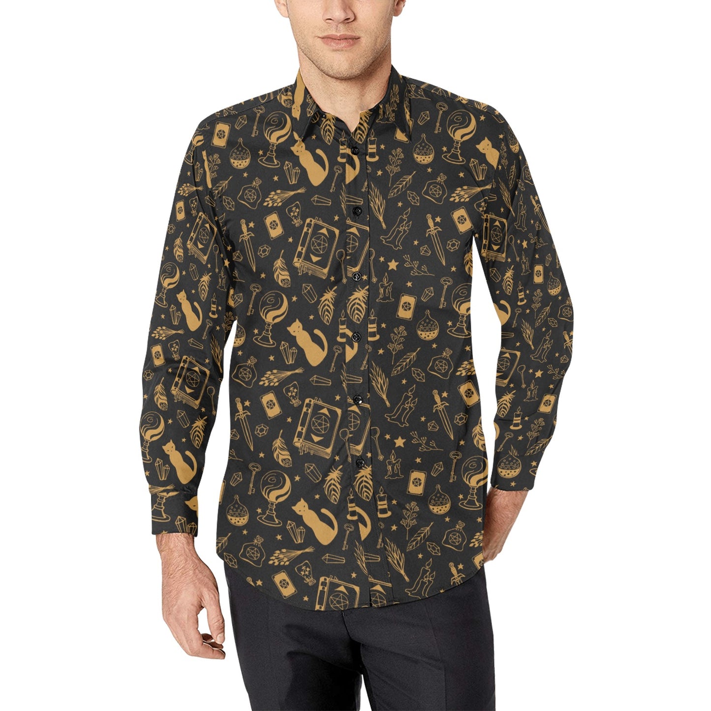 My Magic Things Men's All Over Print Long Sleeve Shirt