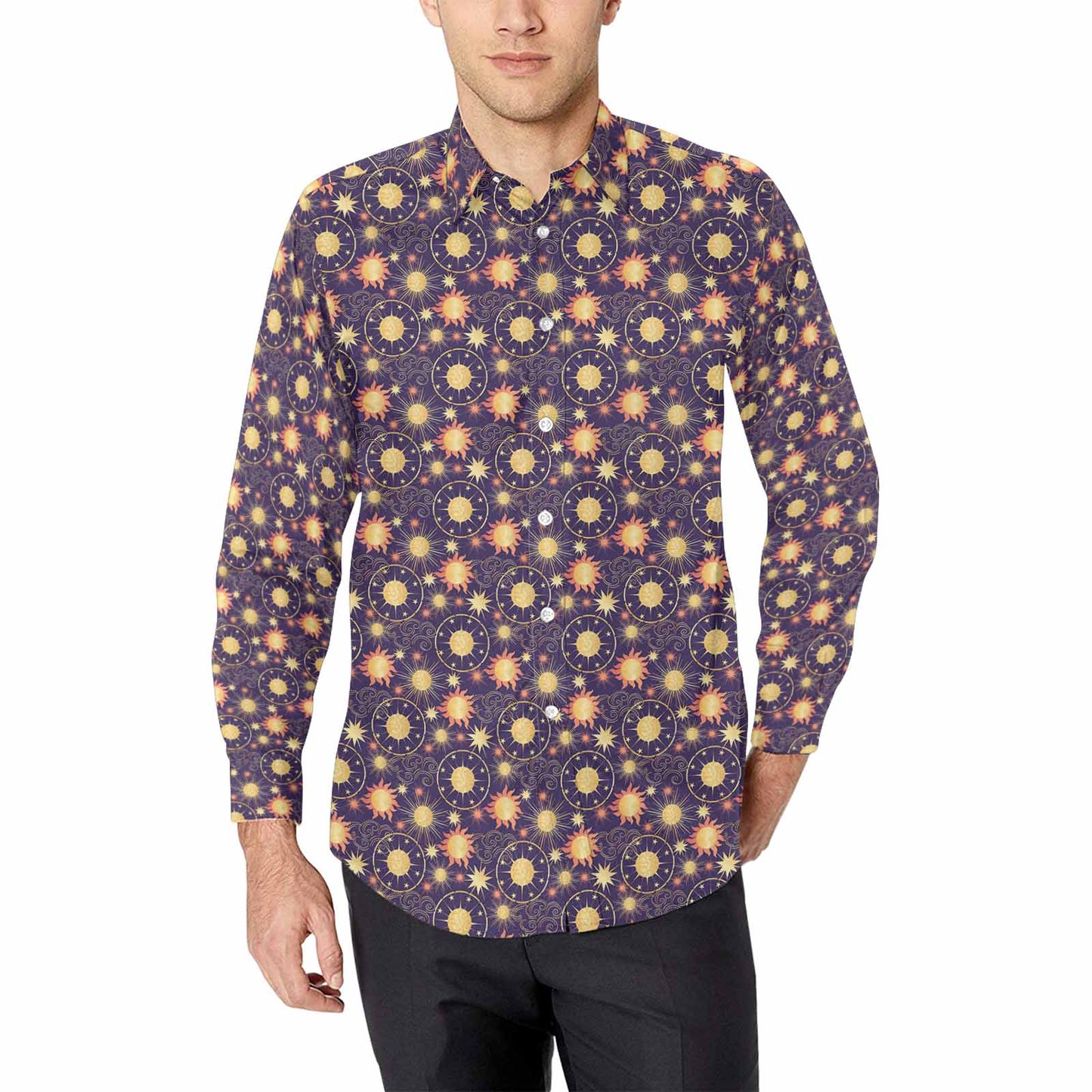 Sun and Planet Long Sleeve Shirt (Without Pocket)