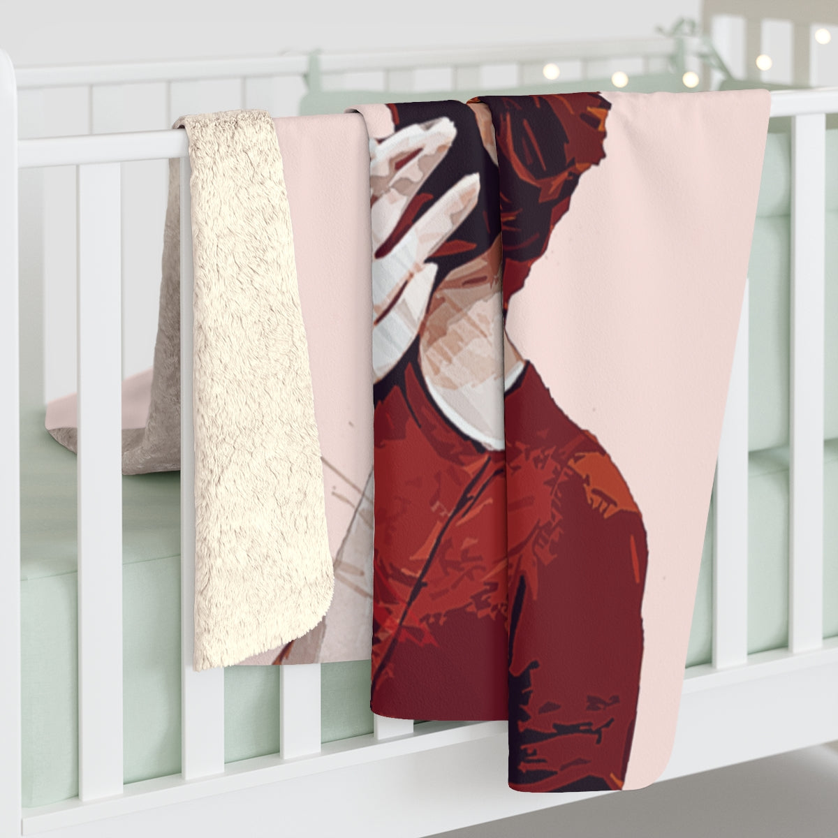 Custom Splatter Portrait Microfleece blanket - NeoSkull