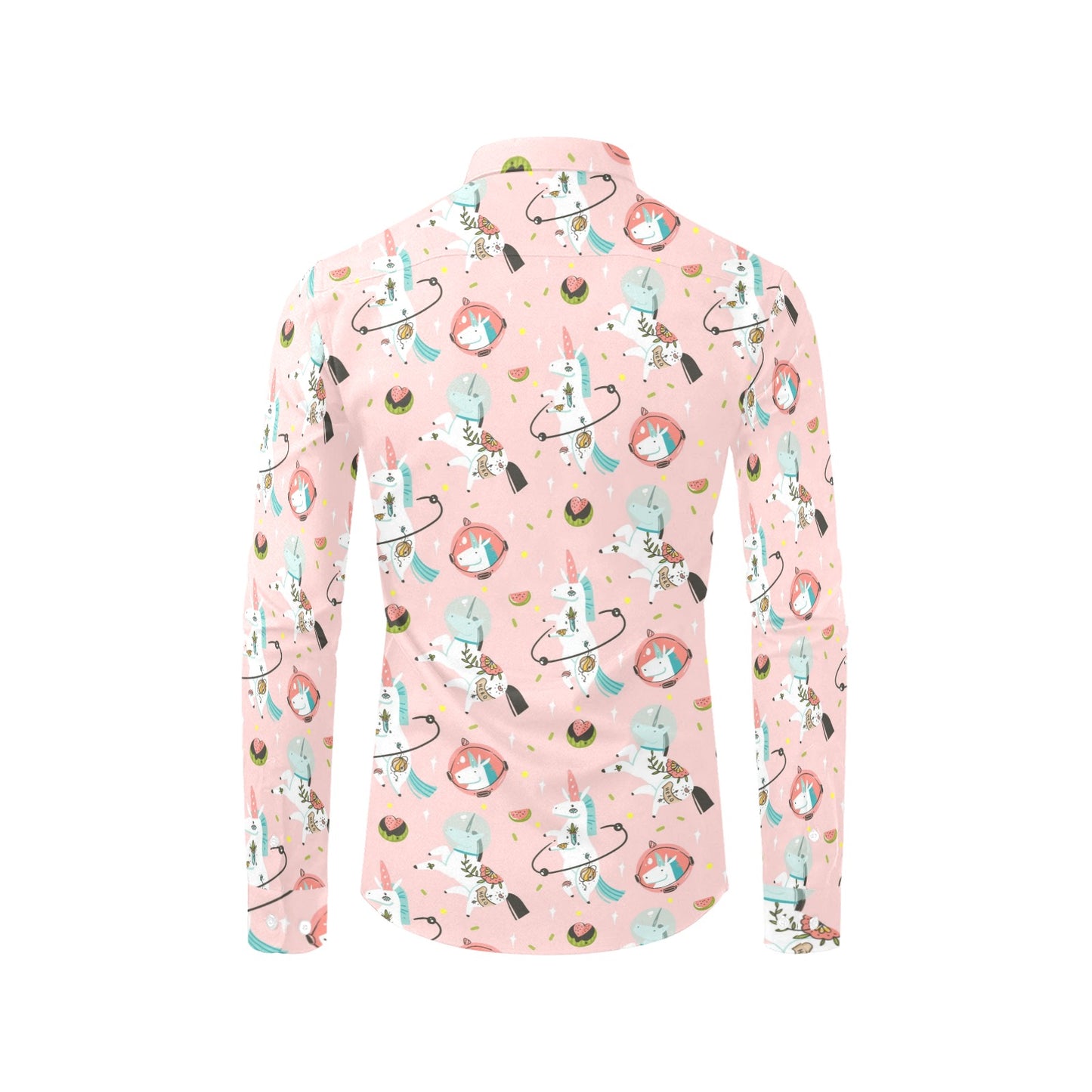 Happy Unicorn Shirt Men's All Over Print Long Sleeve Shirt