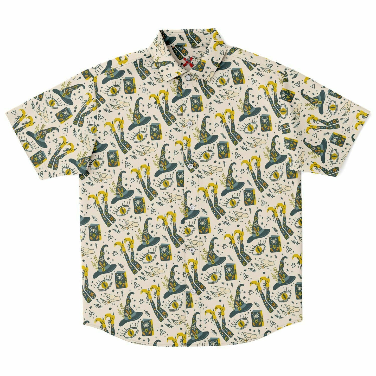 Witchcraft short sleeve button-up shirt