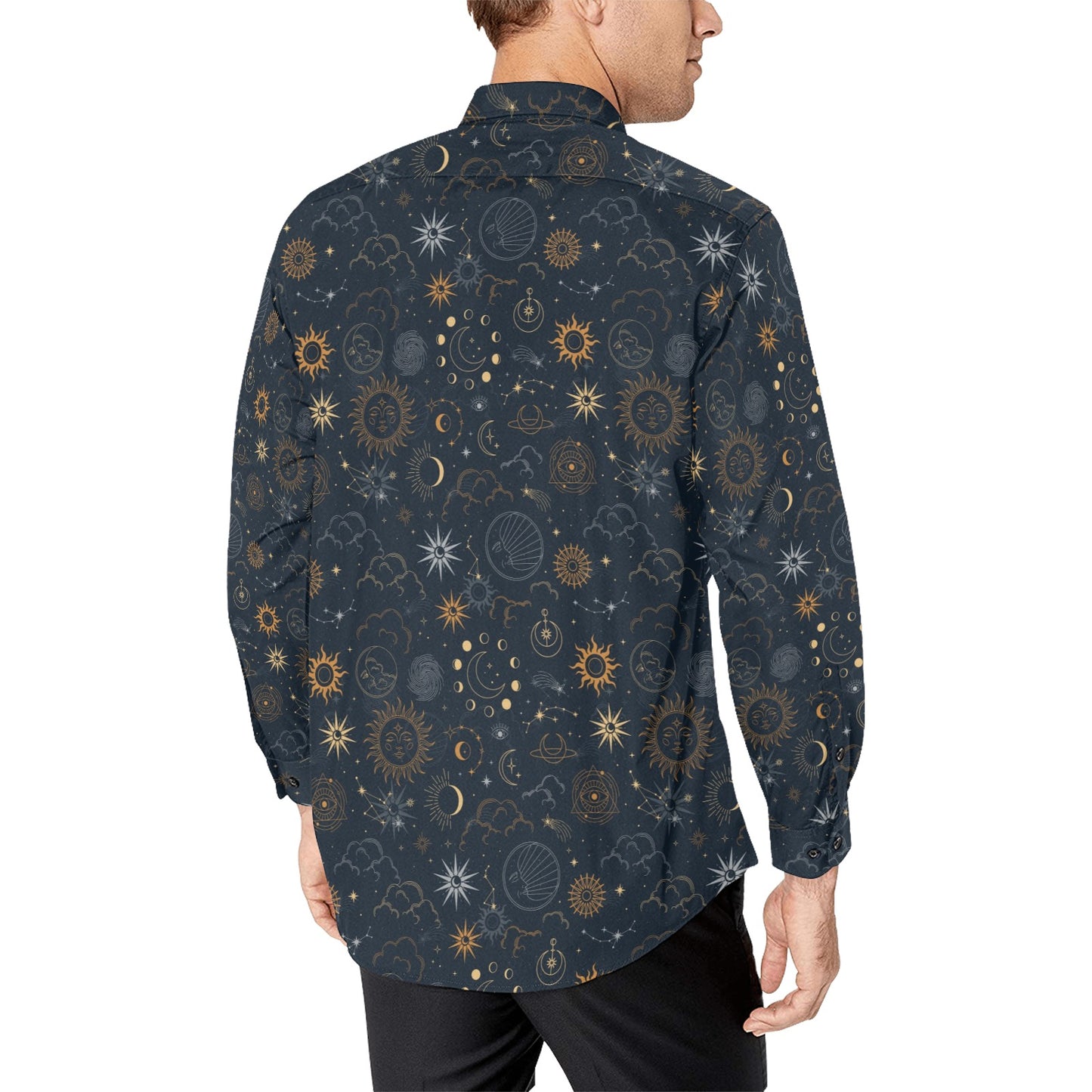 Celestial Men's All Over Print Long Sleeve Shirt (Without Pocket) (ModelT61)