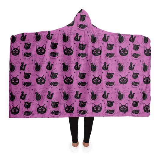 Occult Cat Hooded Blanket