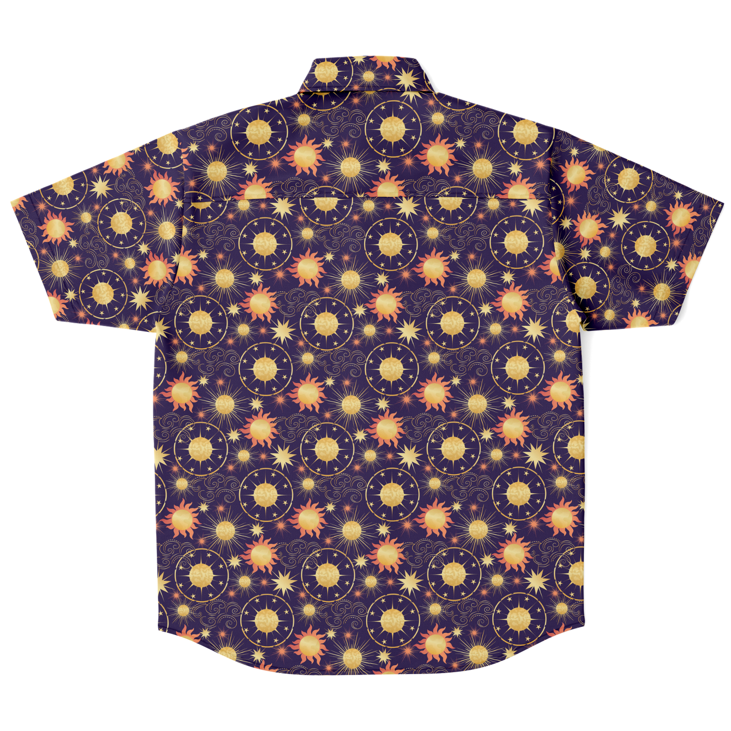 Sun and Planet short sleeve-up shirt