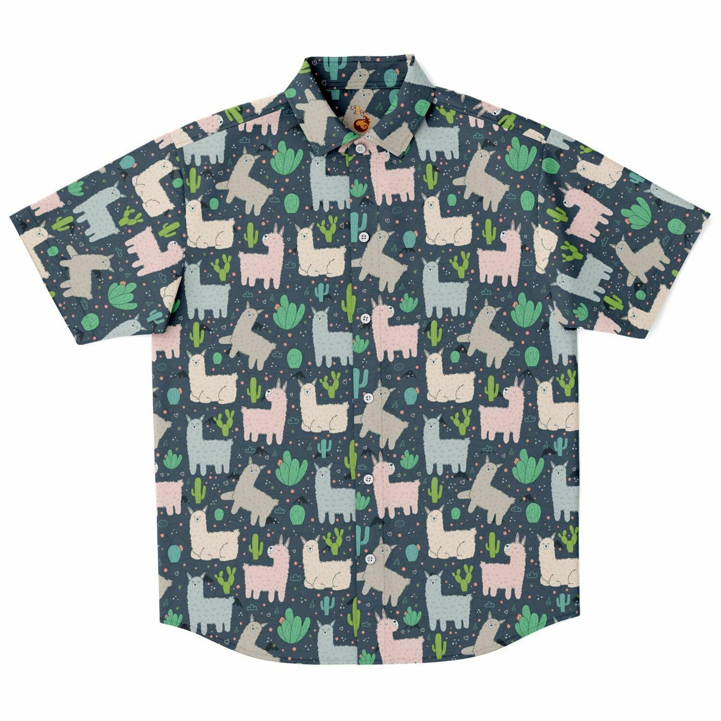 Alpaca Short Sleeve Button-up Shirt