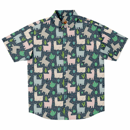 Alpaca Short Sleeve Button-up Shirt