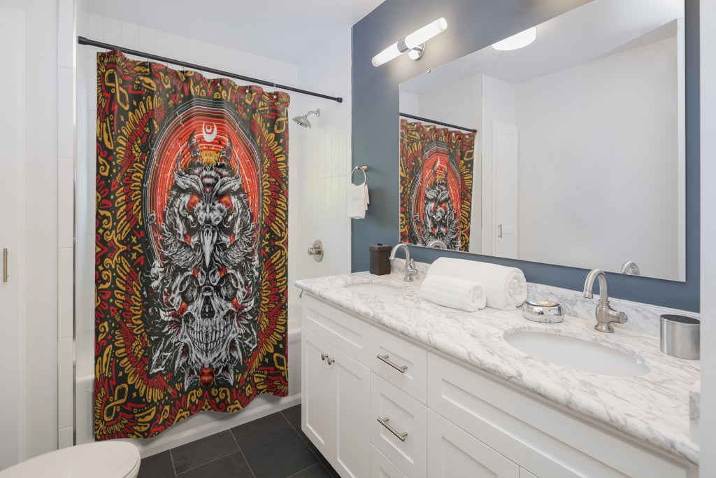 Owl Skull Shower Curtains