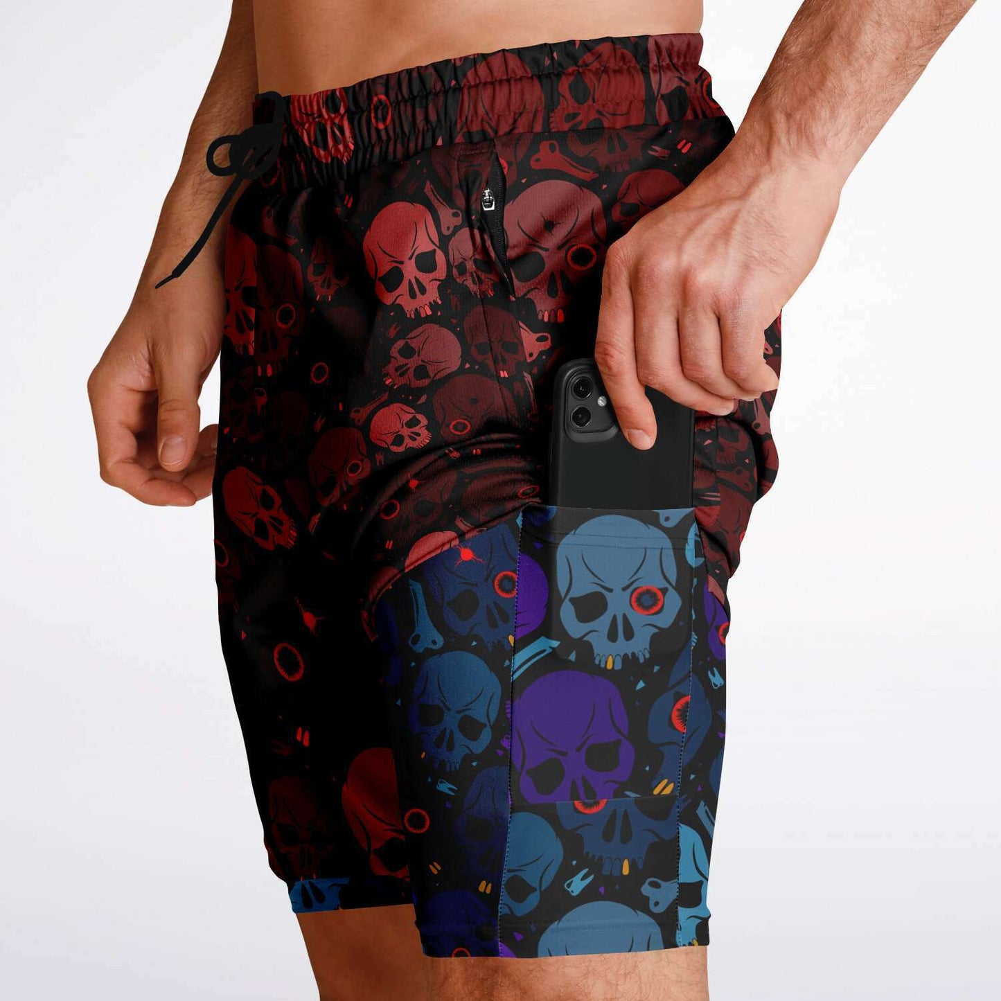 Funky Skulls 2-in-1 shorts