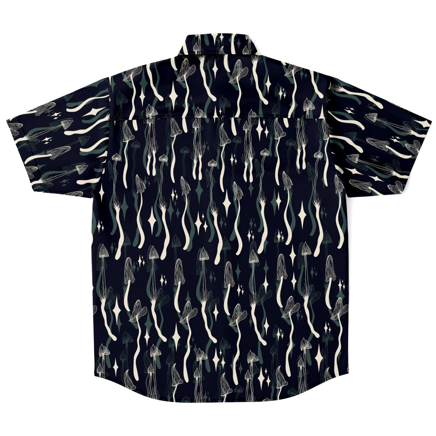 Mushroom Wave short sleeve button-up shirt