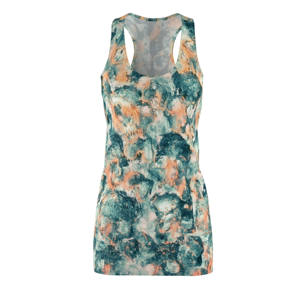 Marble Skull Dream Cut & Sew Racerback Dress - NeoSkull
