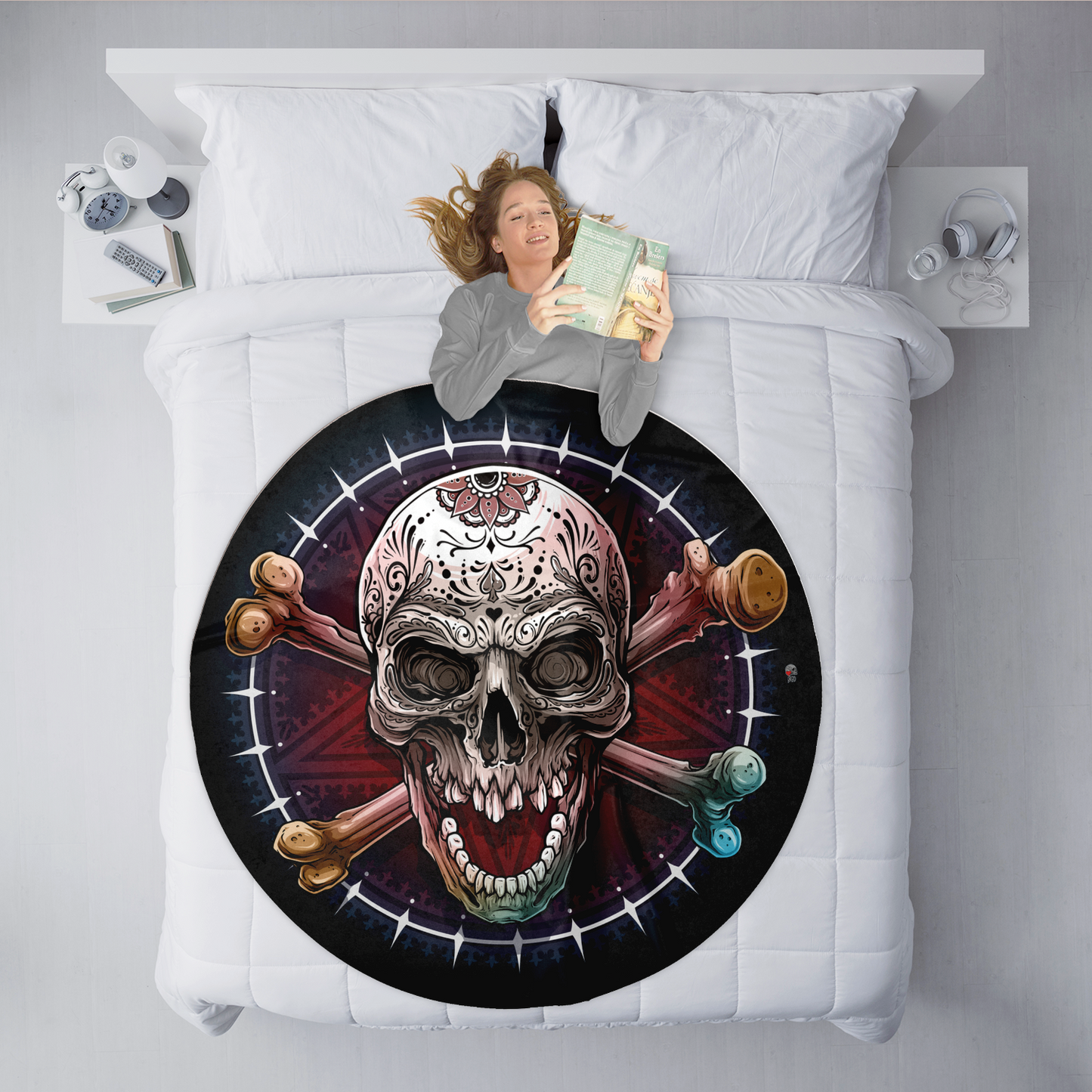 Pentagram Skull shaped Blanket