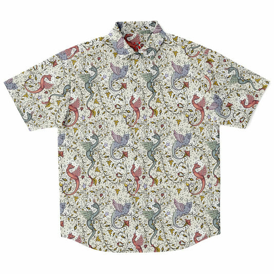 Medieval short sleeve button-up shirt