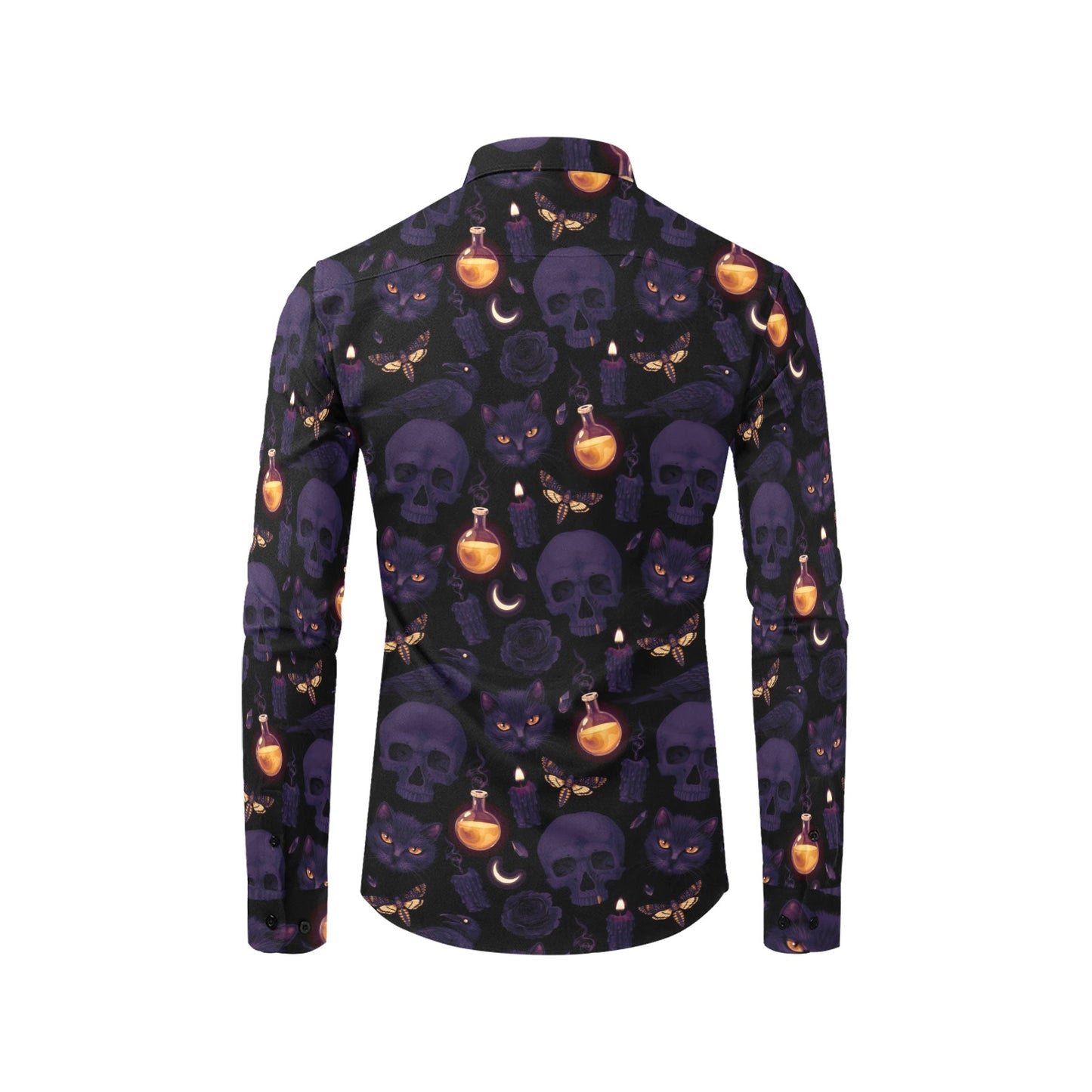 Black magic Men's All Over Print Long Sleeve Shirt (Without Pocket) (ModelT61)