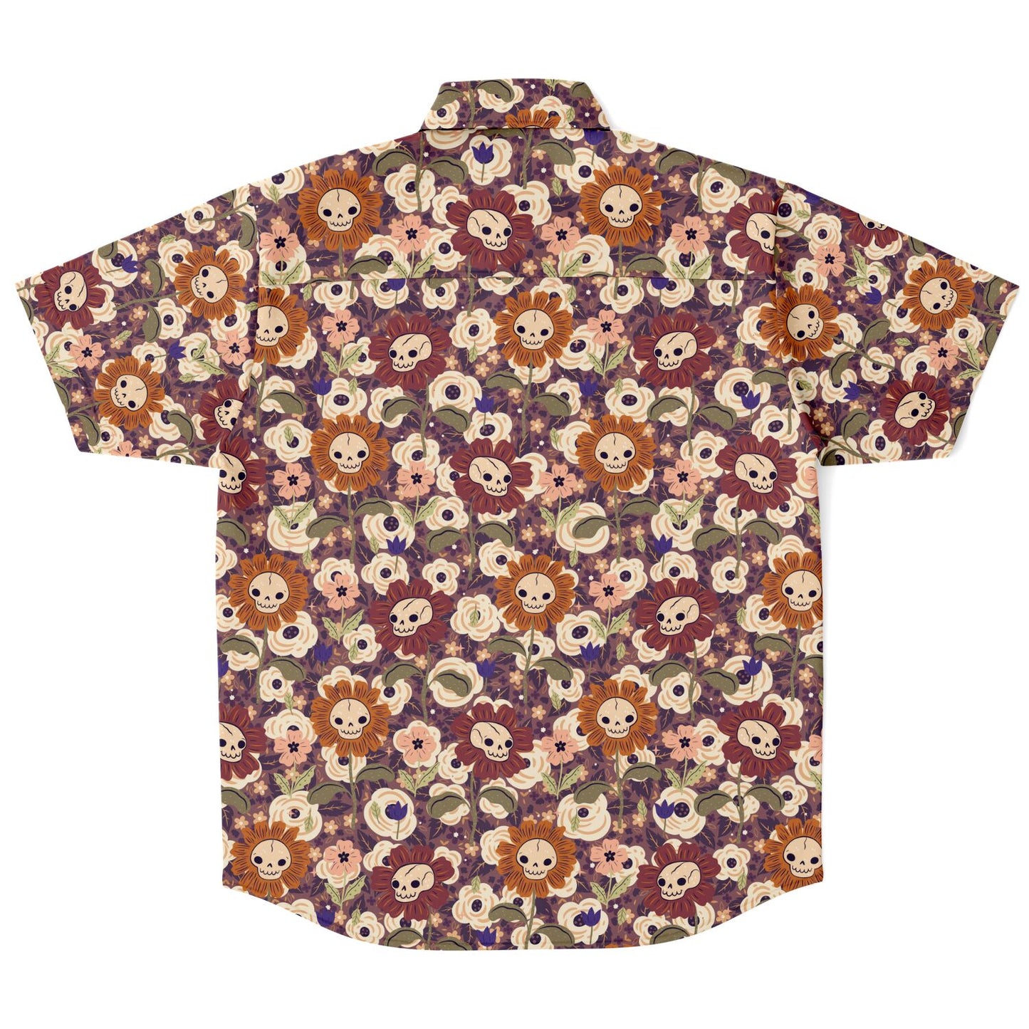 Smiling Flowers short sleeve button-up shirt