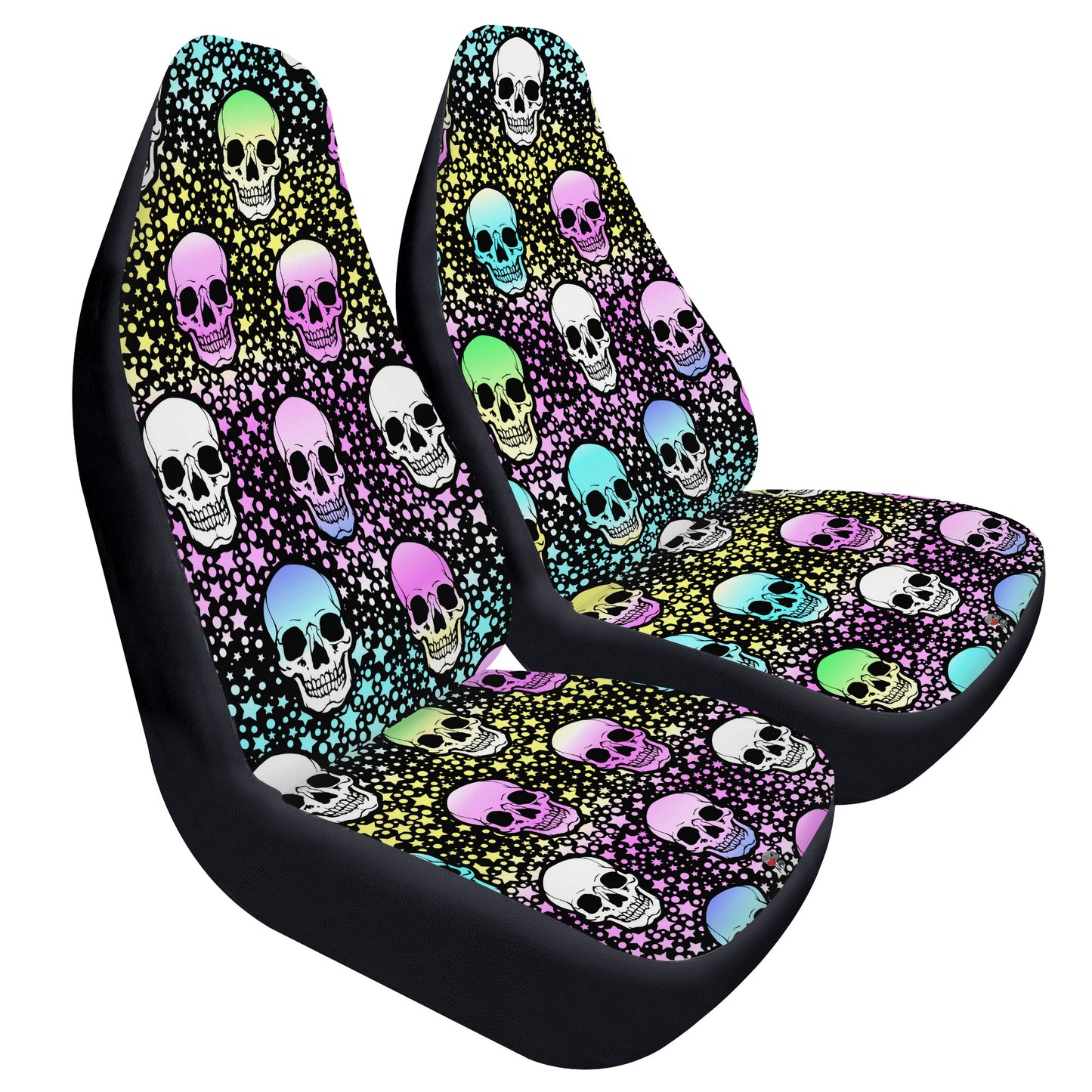 Pale Face Skulls Car Seat Covers