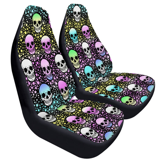 Pale Face Skulls Car Seat Covers