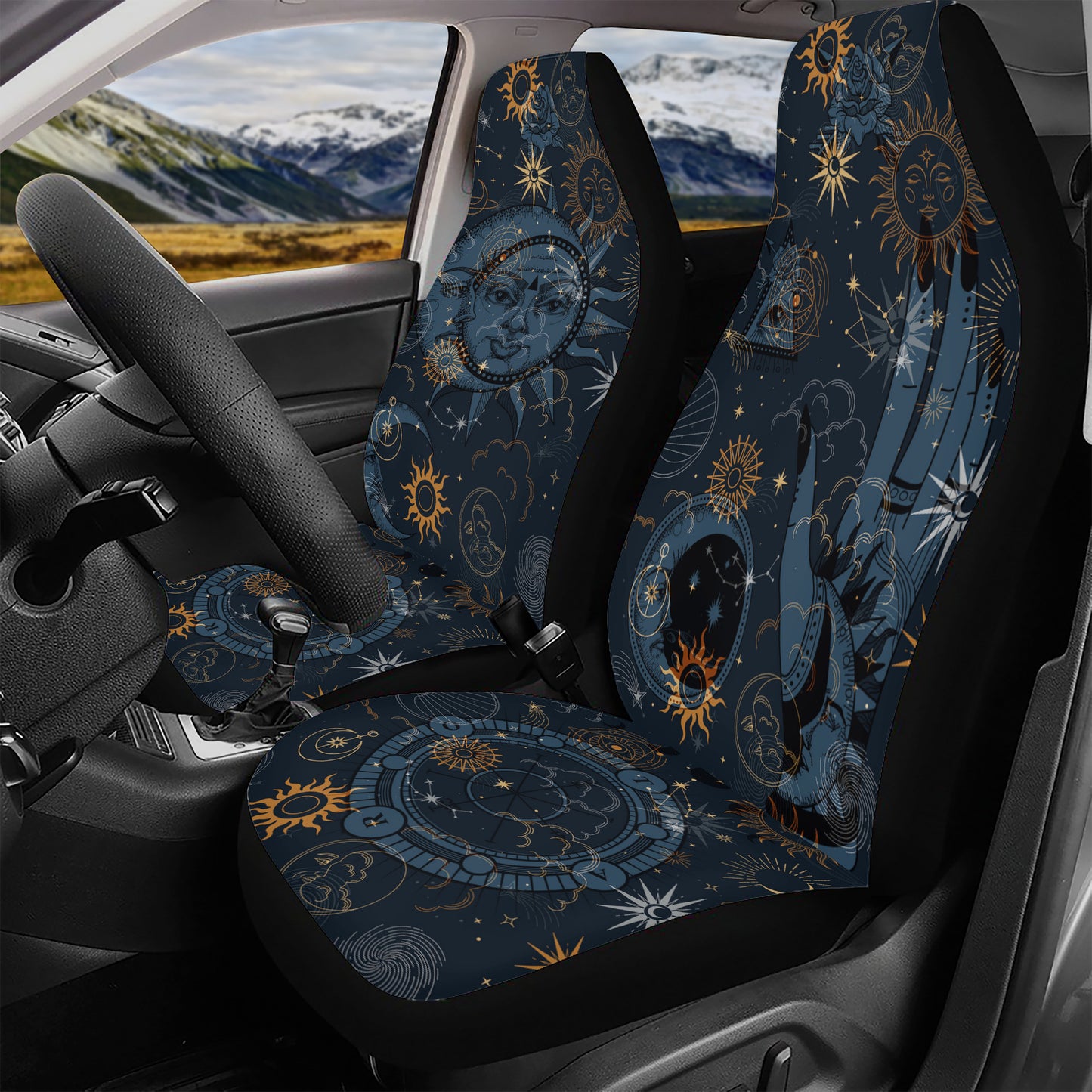 Sun Moon Full Car Seat Cover Set