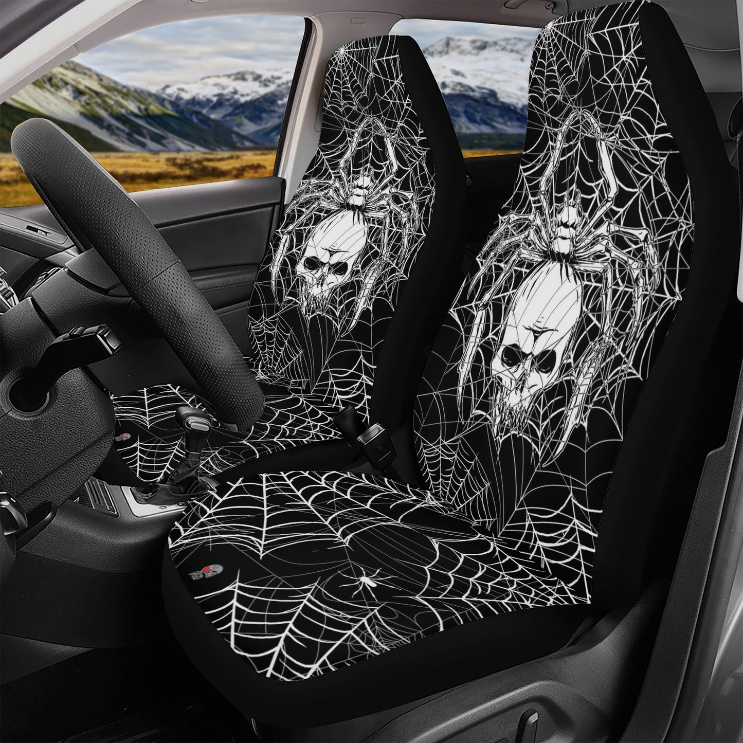 Spider Skull Car Seat Cover Full Set