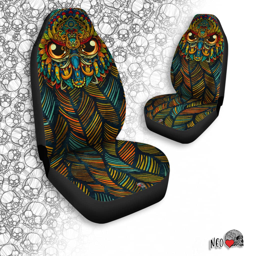 All-Seeing Owl Car Seat Covers - NeoSkull