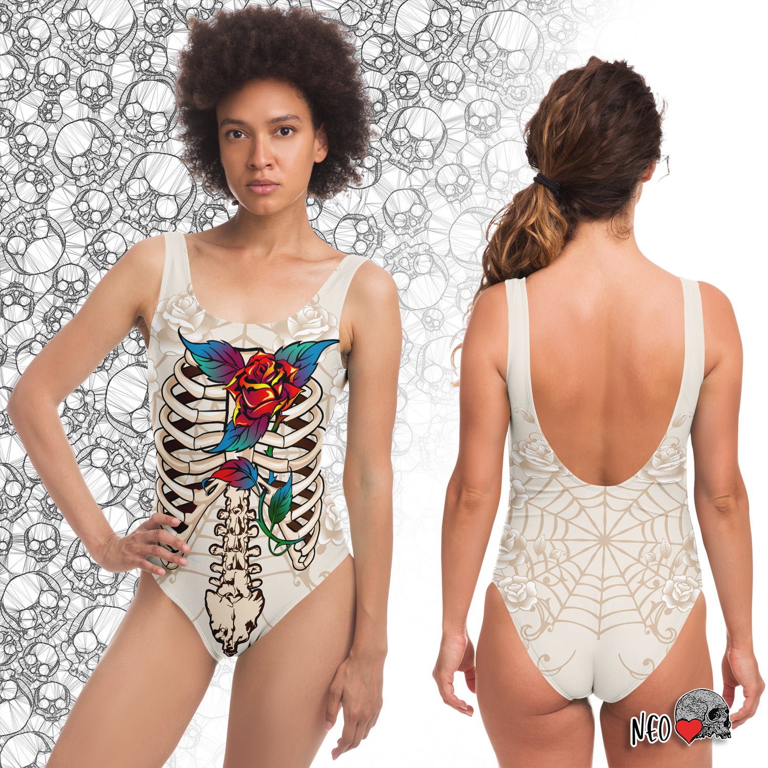 Color of My Heart One-piece Swimsuit - NeoSkull
