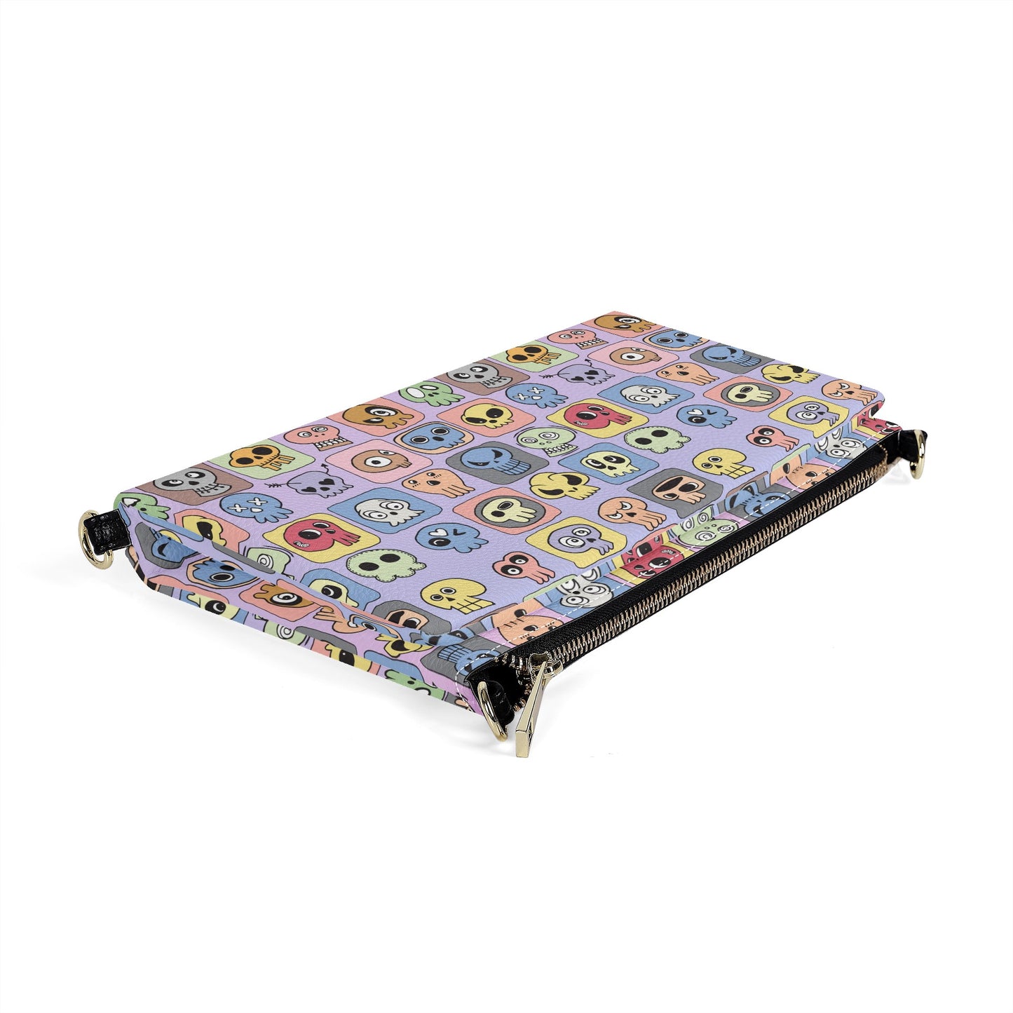 Skull Doodles Foldable Cross Body Handbags Foldable Cross Body Handbags