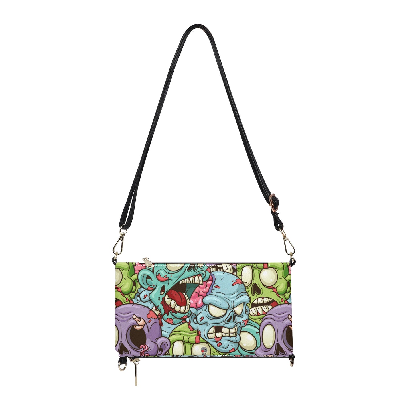 Zombie Crowd Foldable Cross Body Handbags Foldable Cross Body Handbags