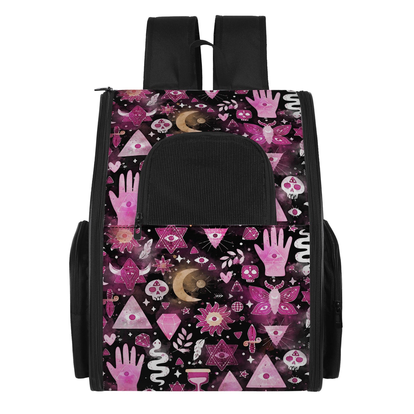 Watercolor Witchcraft Pet carrier bag Pet Carrier Backpack