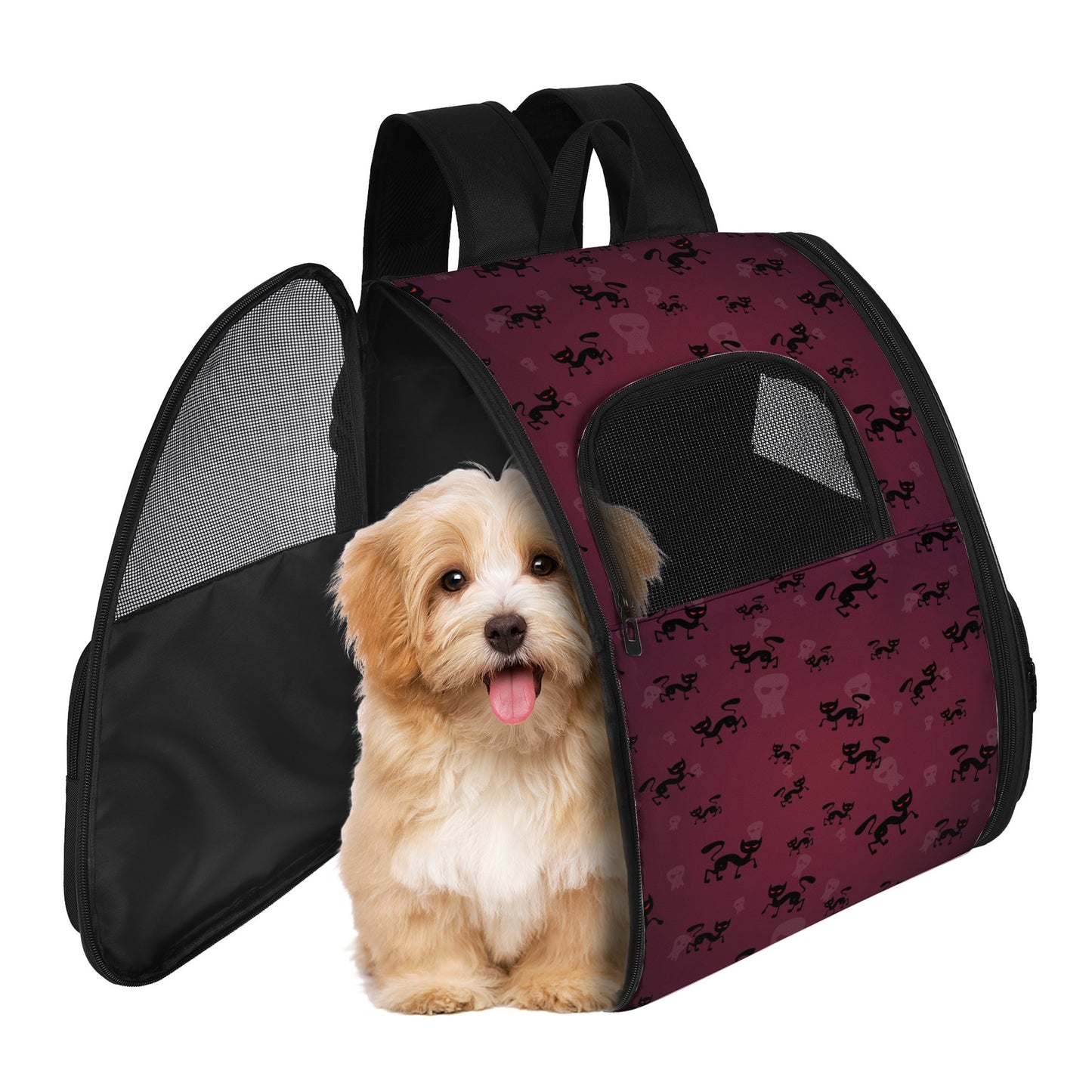 Spooky Cat Pet Carrier bag Pet Carrier Backpack