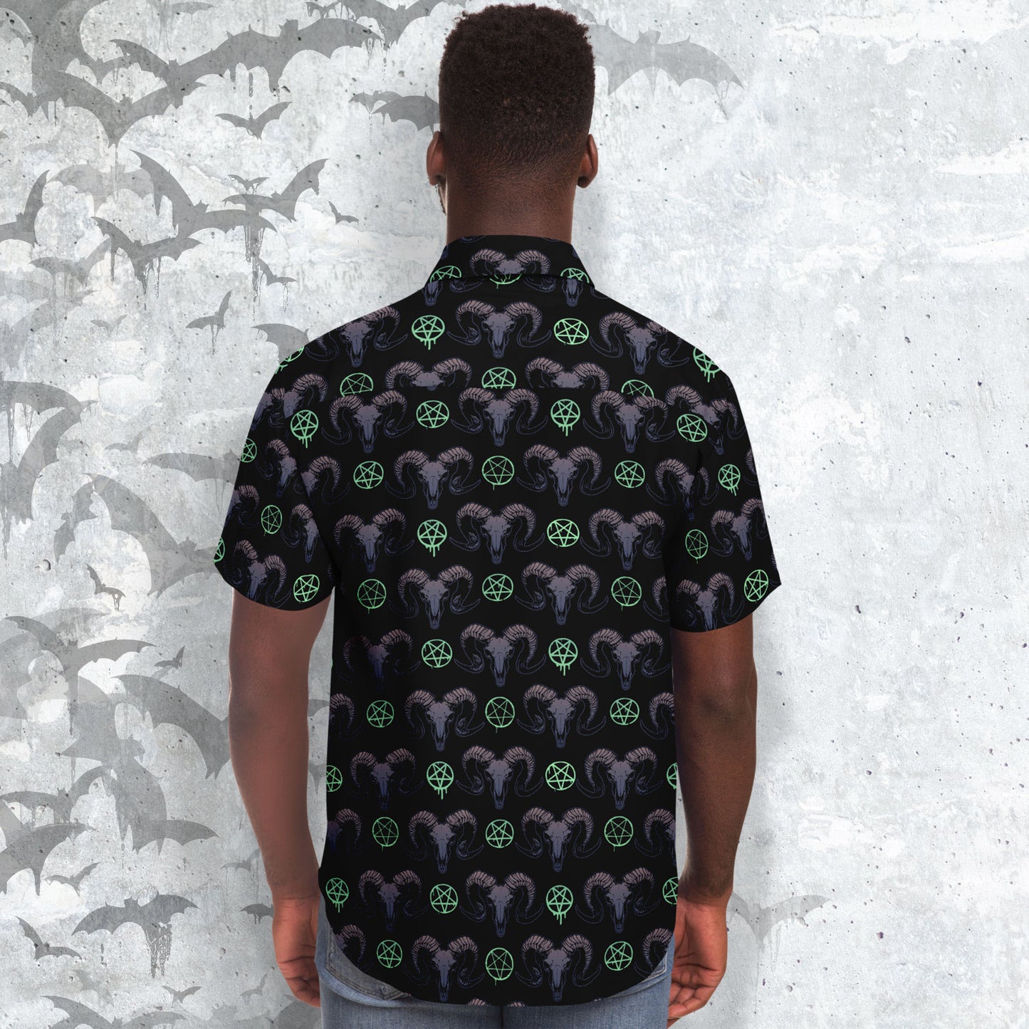 Dark Omen short sleeve button up shirt