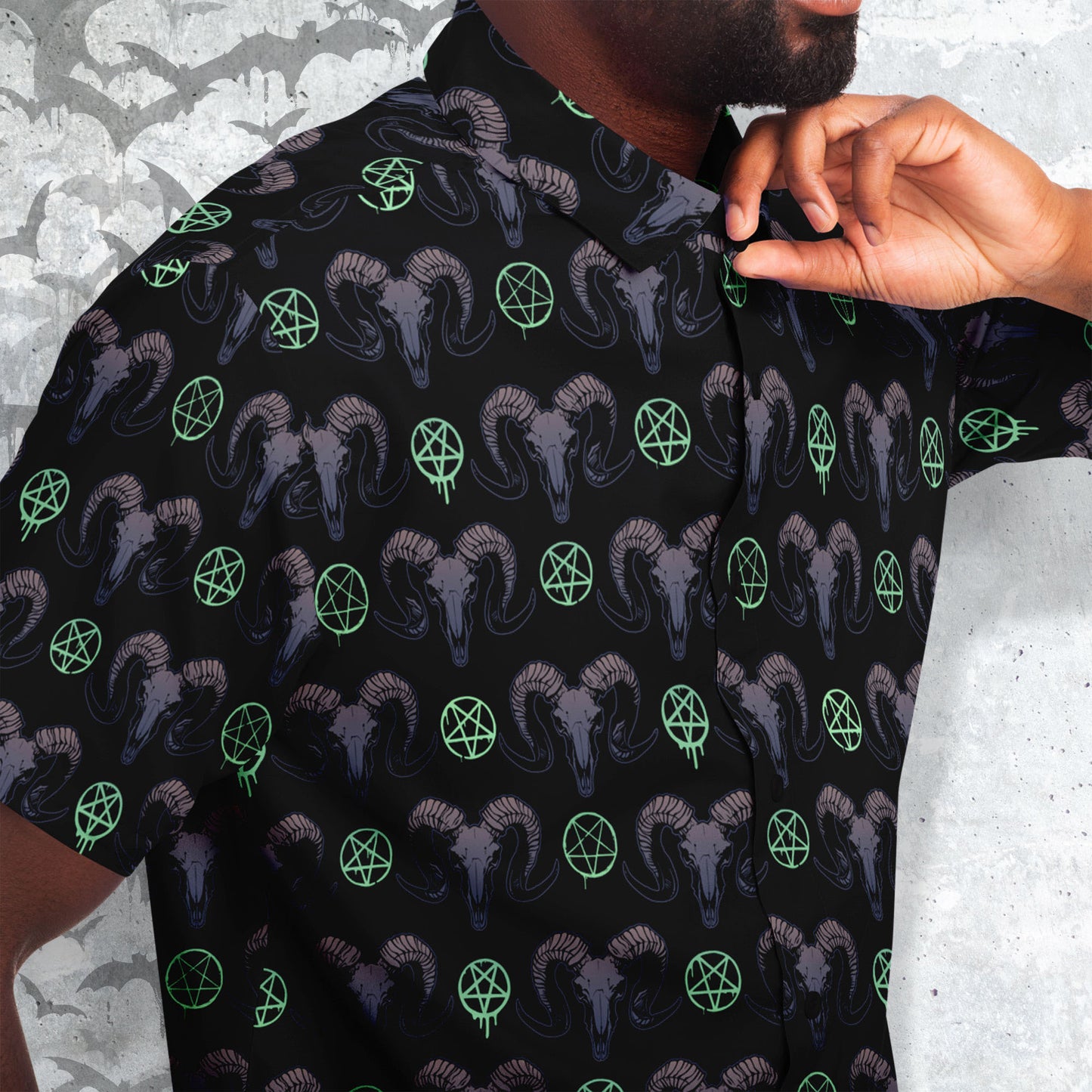 Dark Omen short sleeve button up shirt