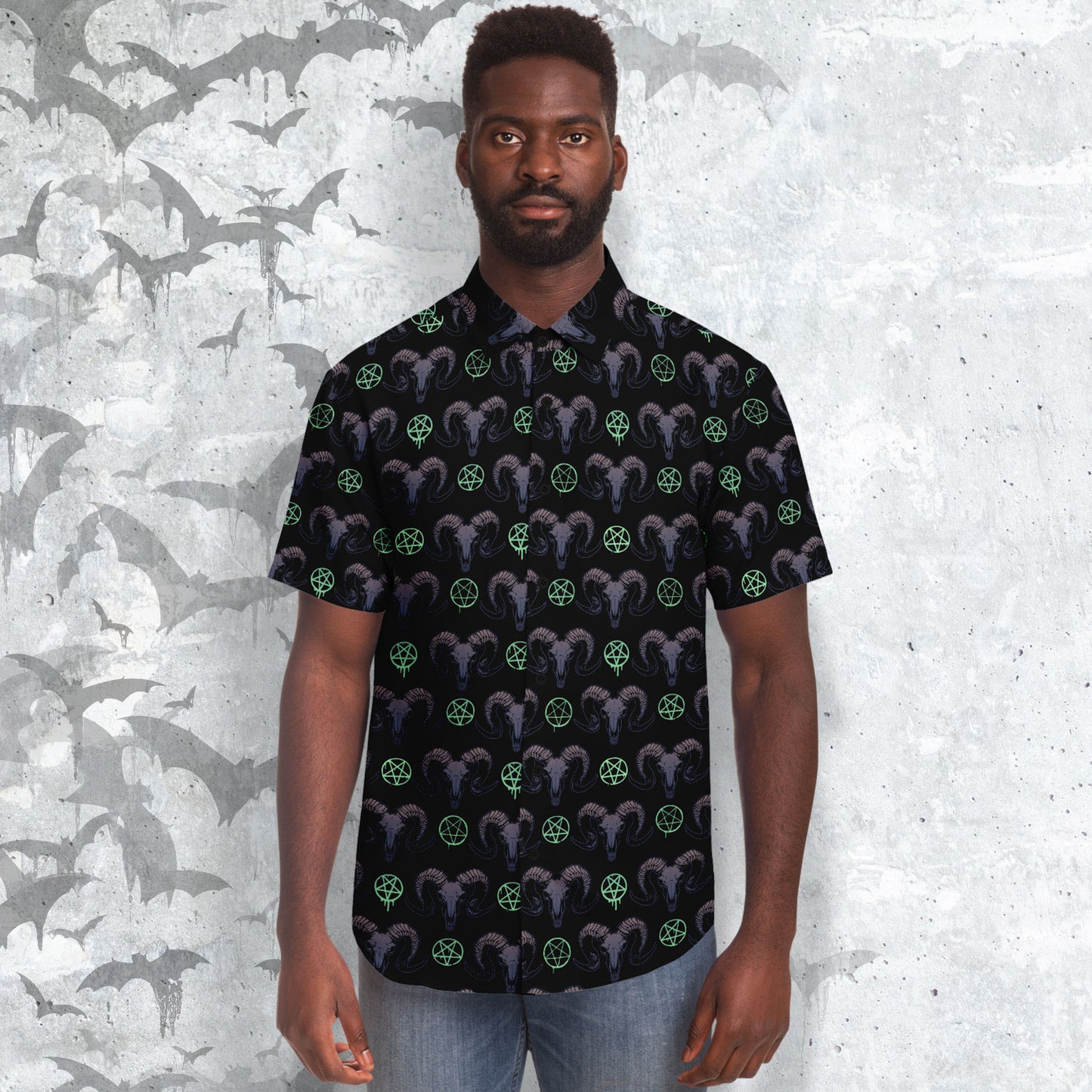 Dark Omen short sleeve button up shirt