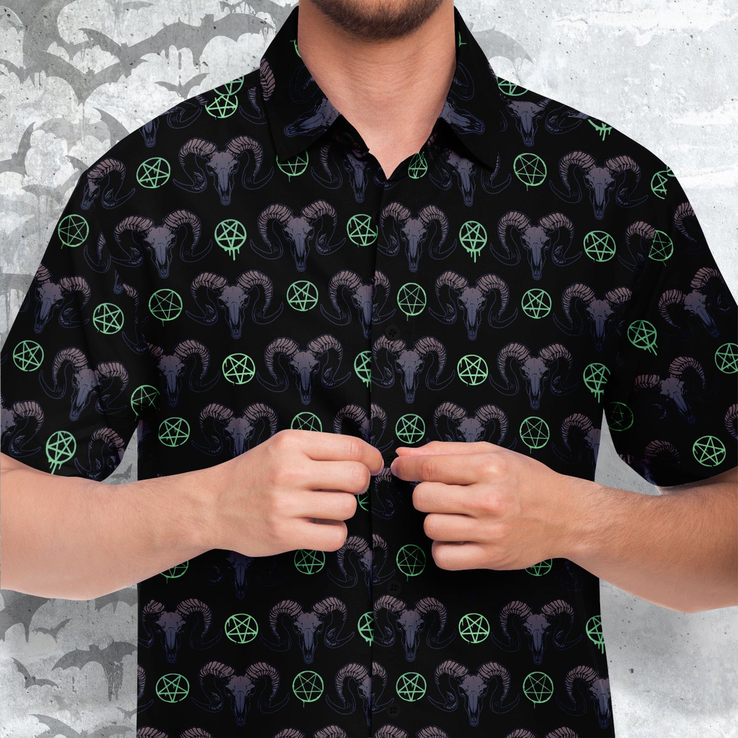 Dark Omen short sleeve button up shirt