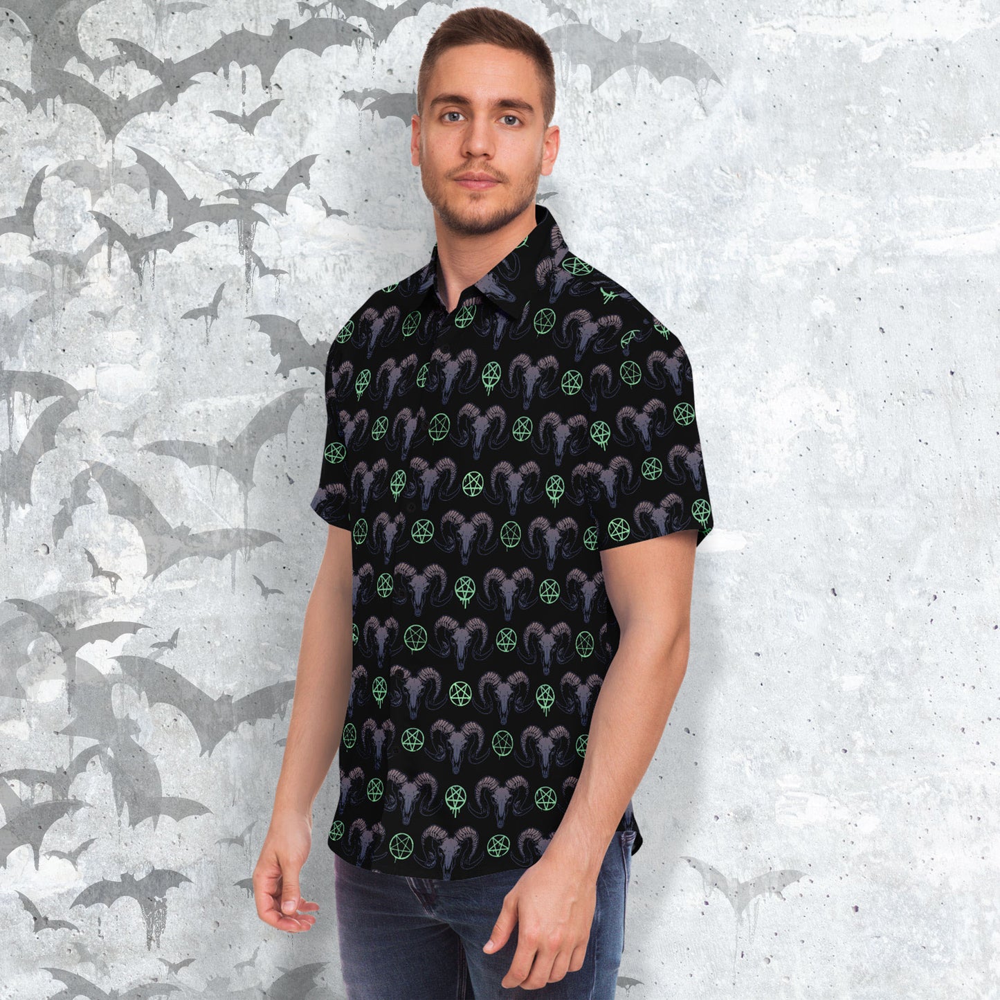 Dark Omen short sleeve button up shirt