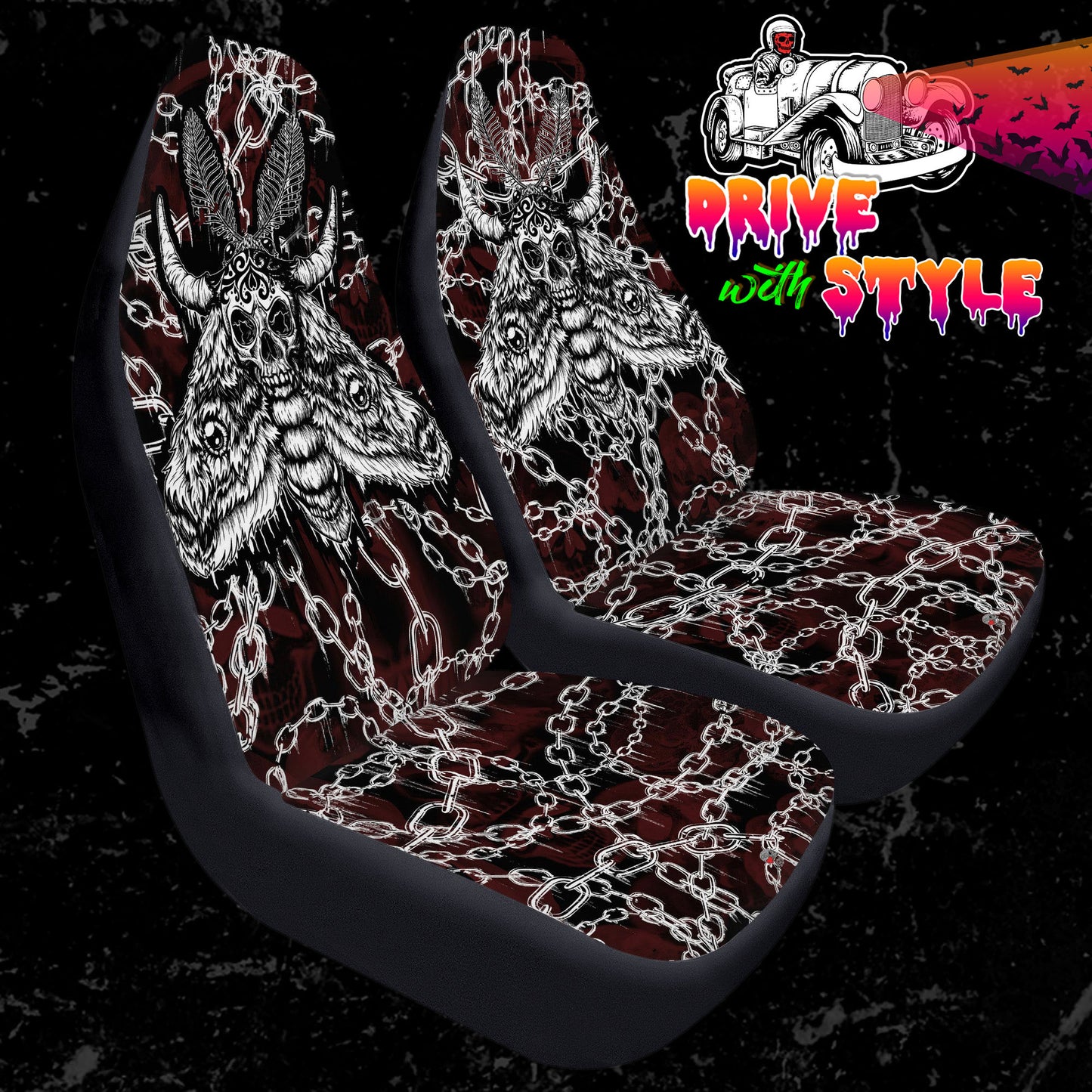 Death Moth Car Seat Covers
