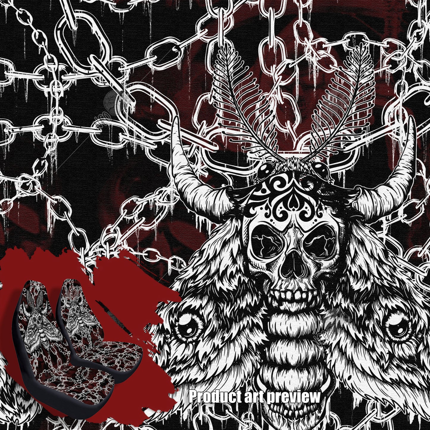Death Moth Car Seat Covers