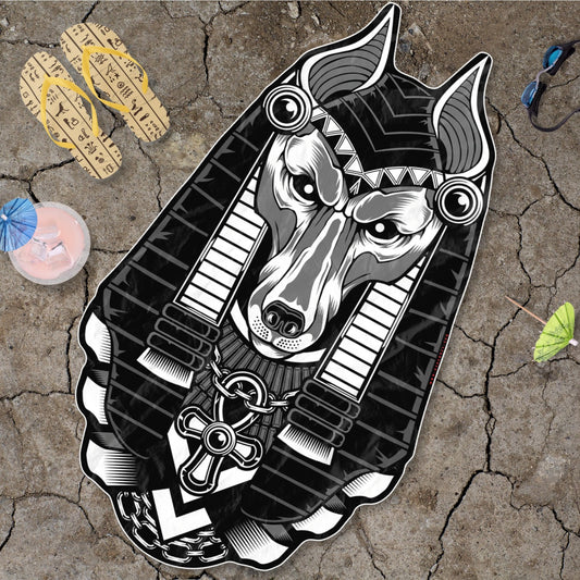 Anubis god of the dead beach towel - NeoSkull