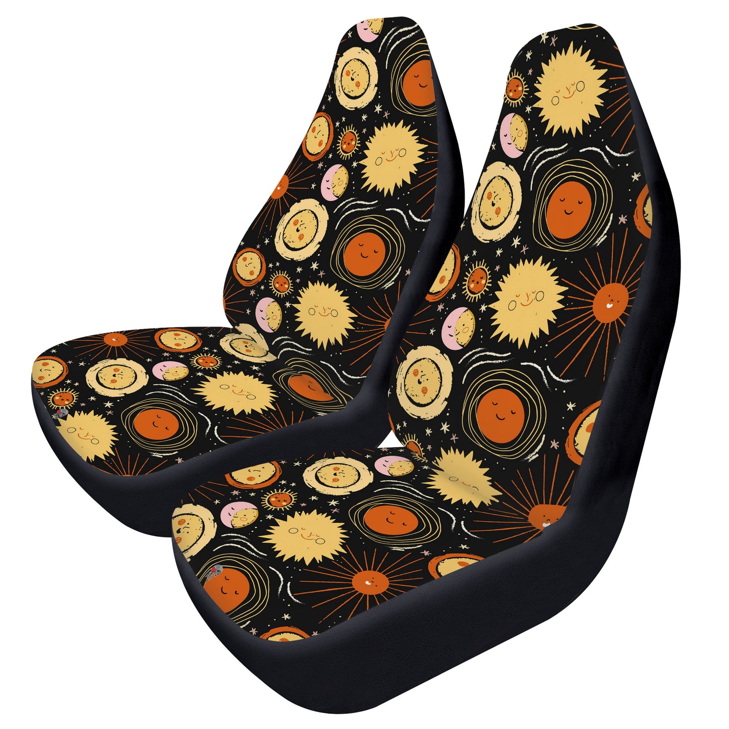 Hand drawn sun Car Seat Covers