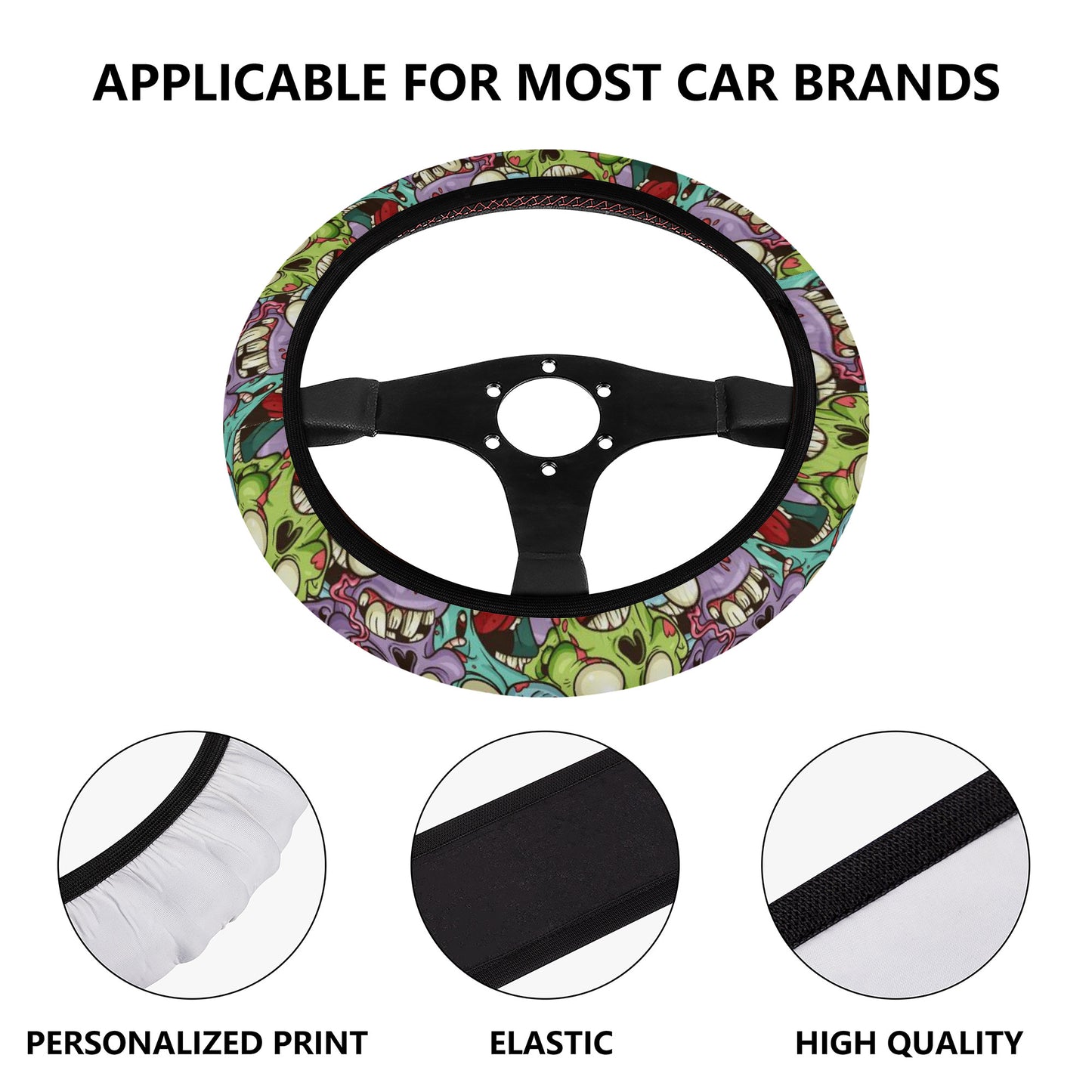 Zombie Horde Car Steering Wheel Covers