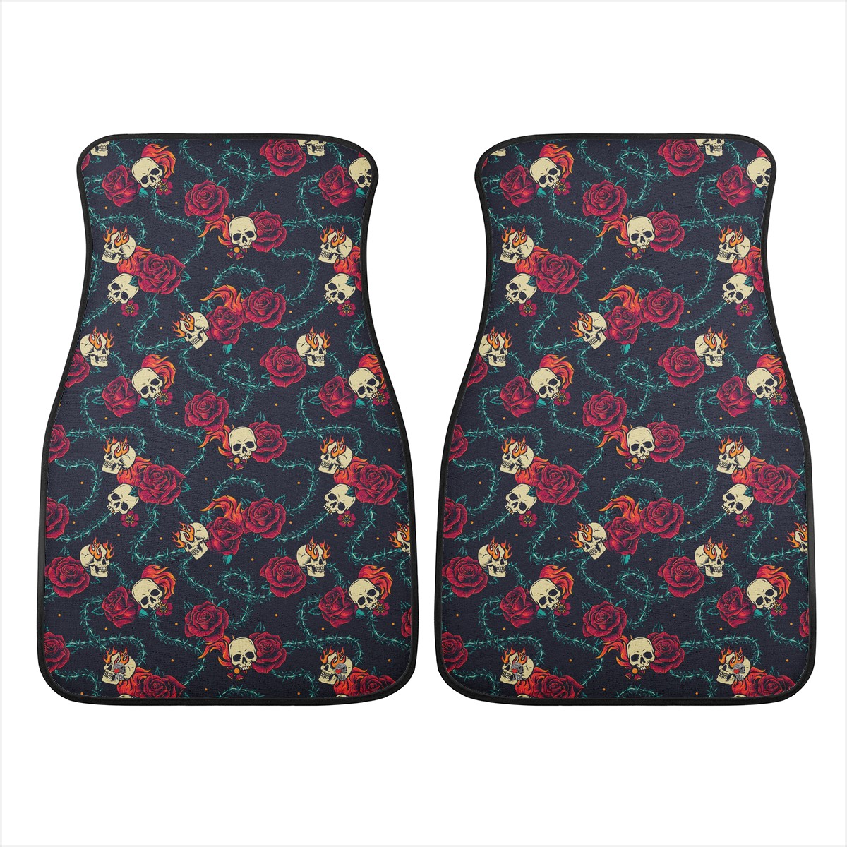 Roses, Skulls and Thorns Car Mats Car Floor Mats