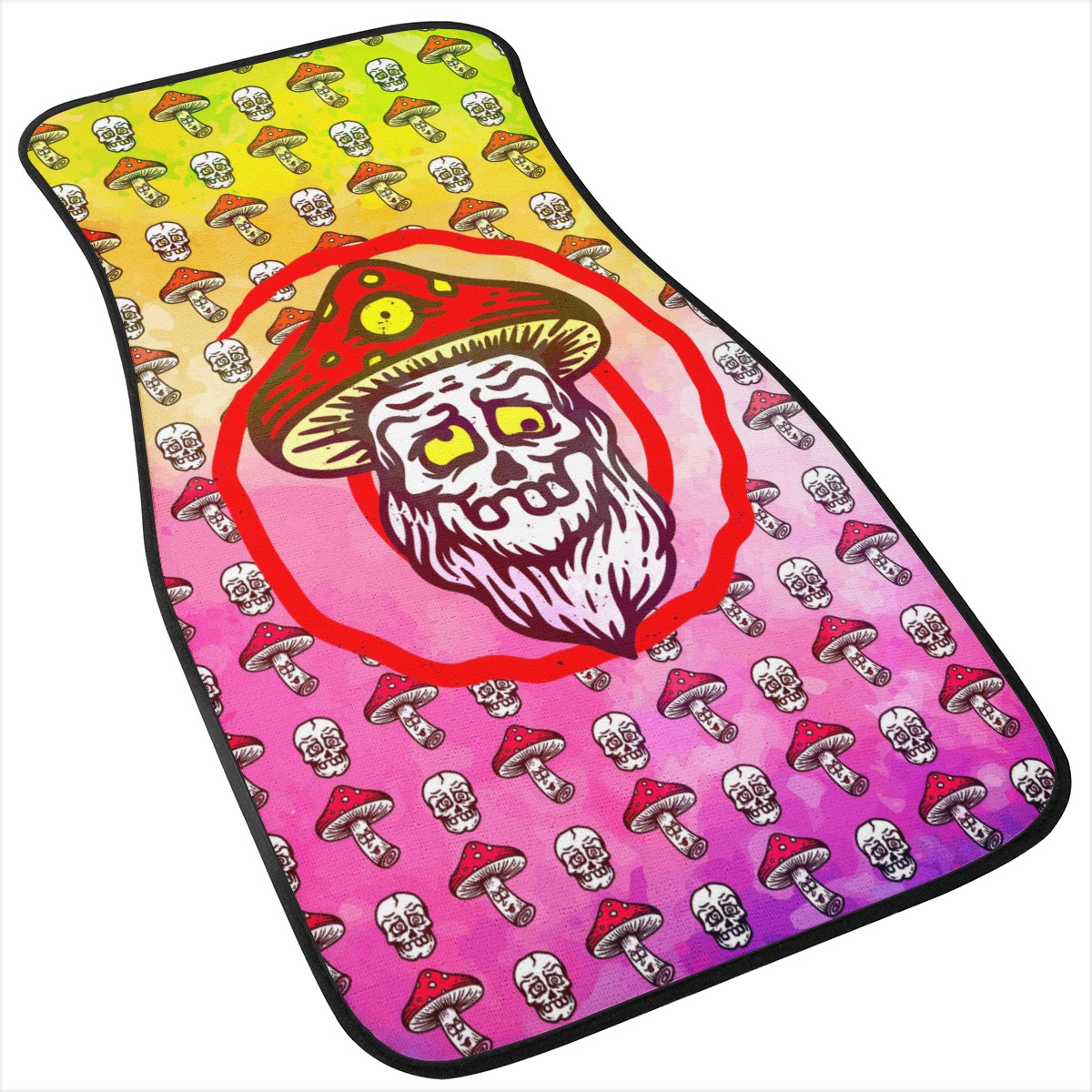Tie Dye Dizzy Mushroom Car Mats Car Floor Mats