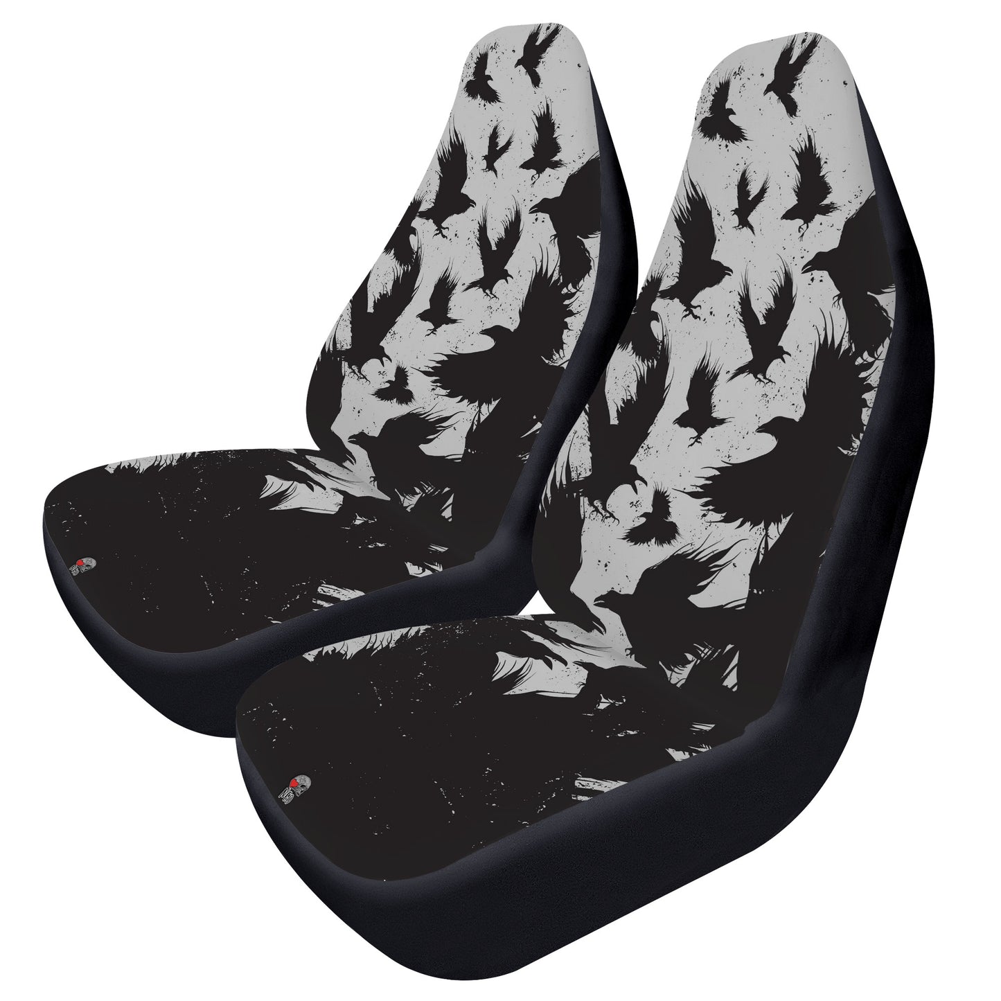 Gray Raven Dance Car Seat Covers