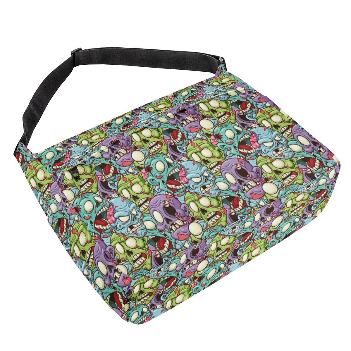 Zombie Crowd Messenger Bag AOP Messenger Bag