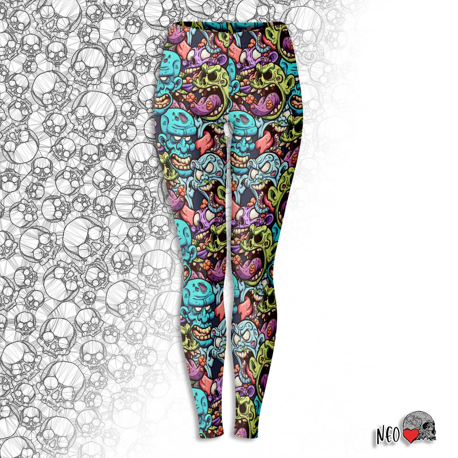 skull sport leggings - neoskull