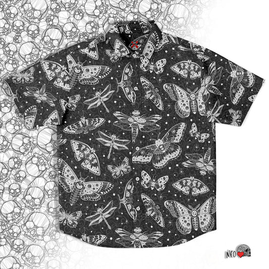 Luna Creatures short sleeve button up shirt