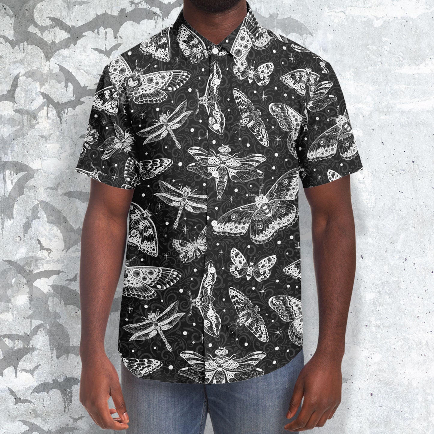 Luna Creatures short sleeve button up shirt