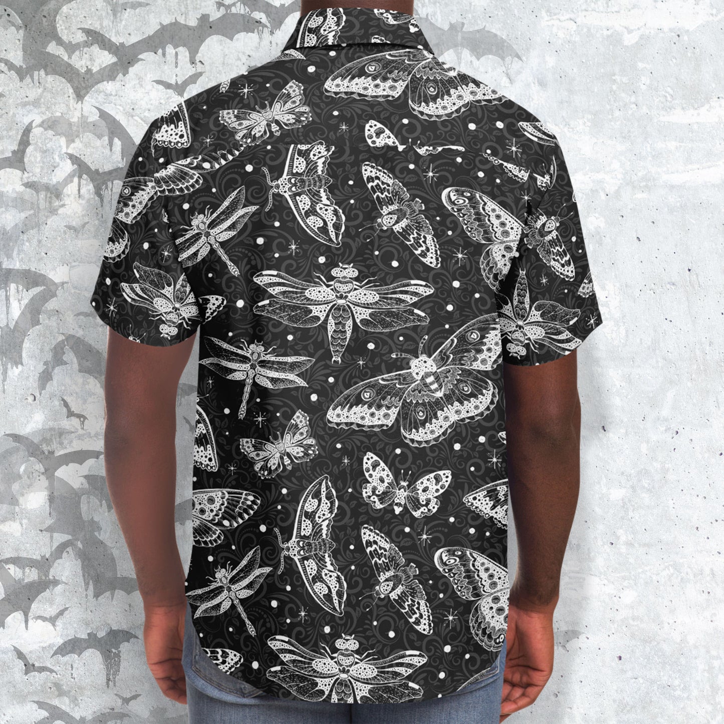 Luna Creatures short sleeve button up shirt