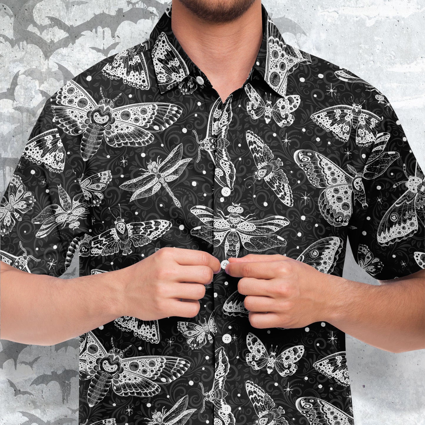 Luna Creatures short sleeve button up shirt