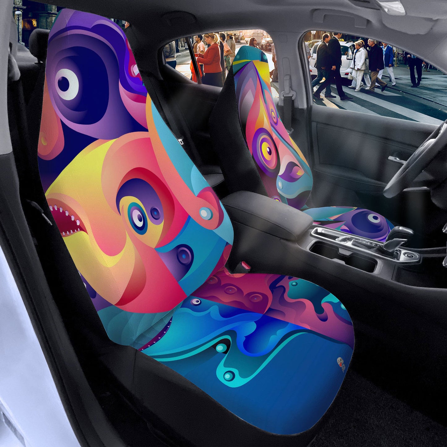 Modern Crowd Car Seat Covers