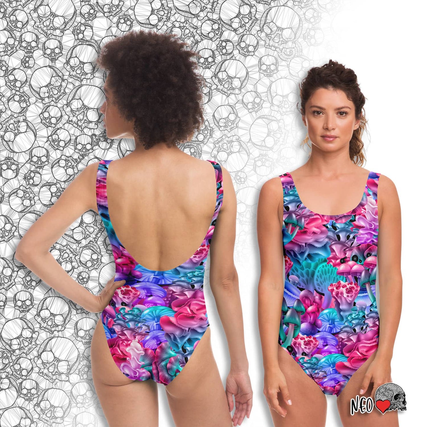 Magic Mushroom One-piece Swimsuit - NeoSkull