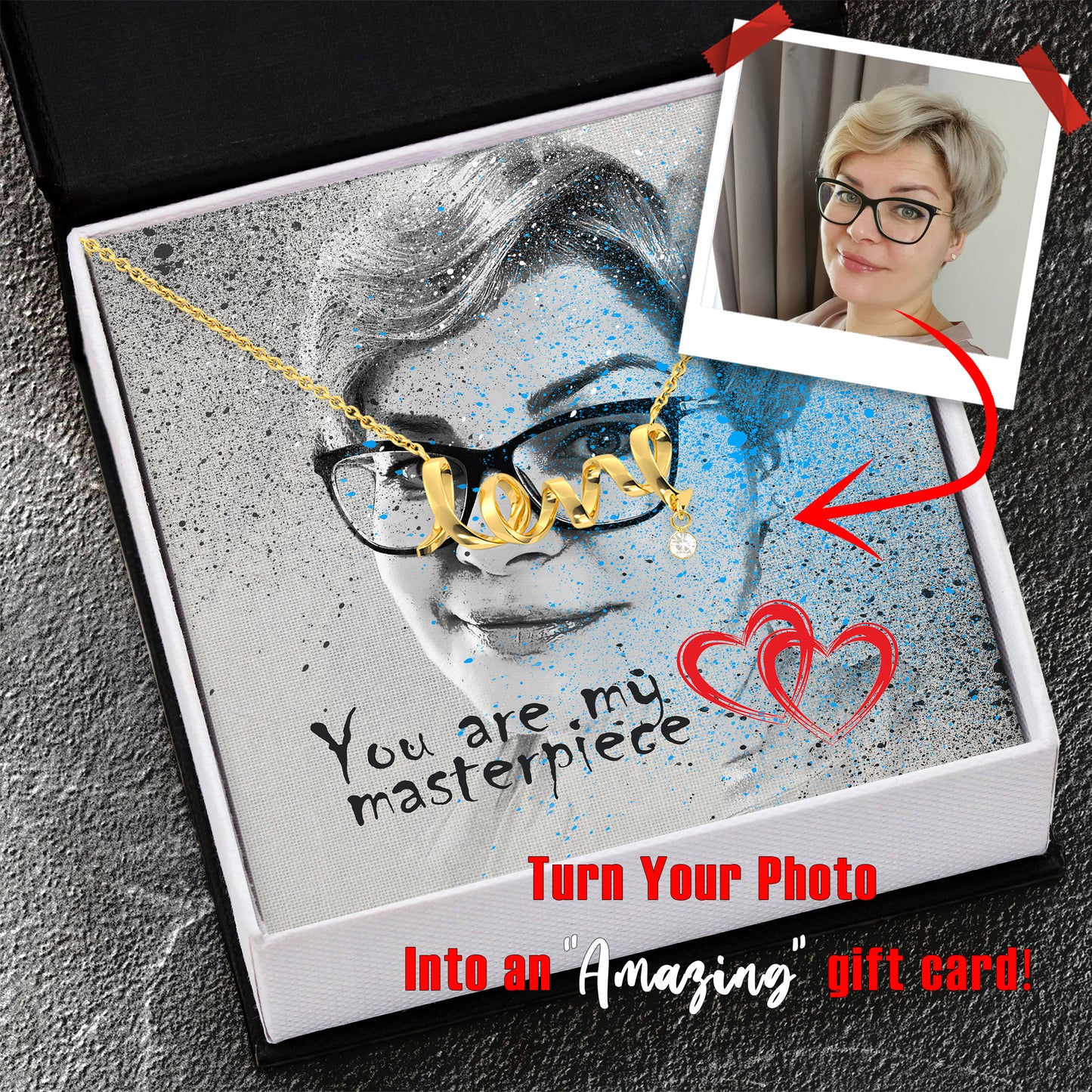 My Masterpiece Love Necklace Personalized Card - NeoSkull